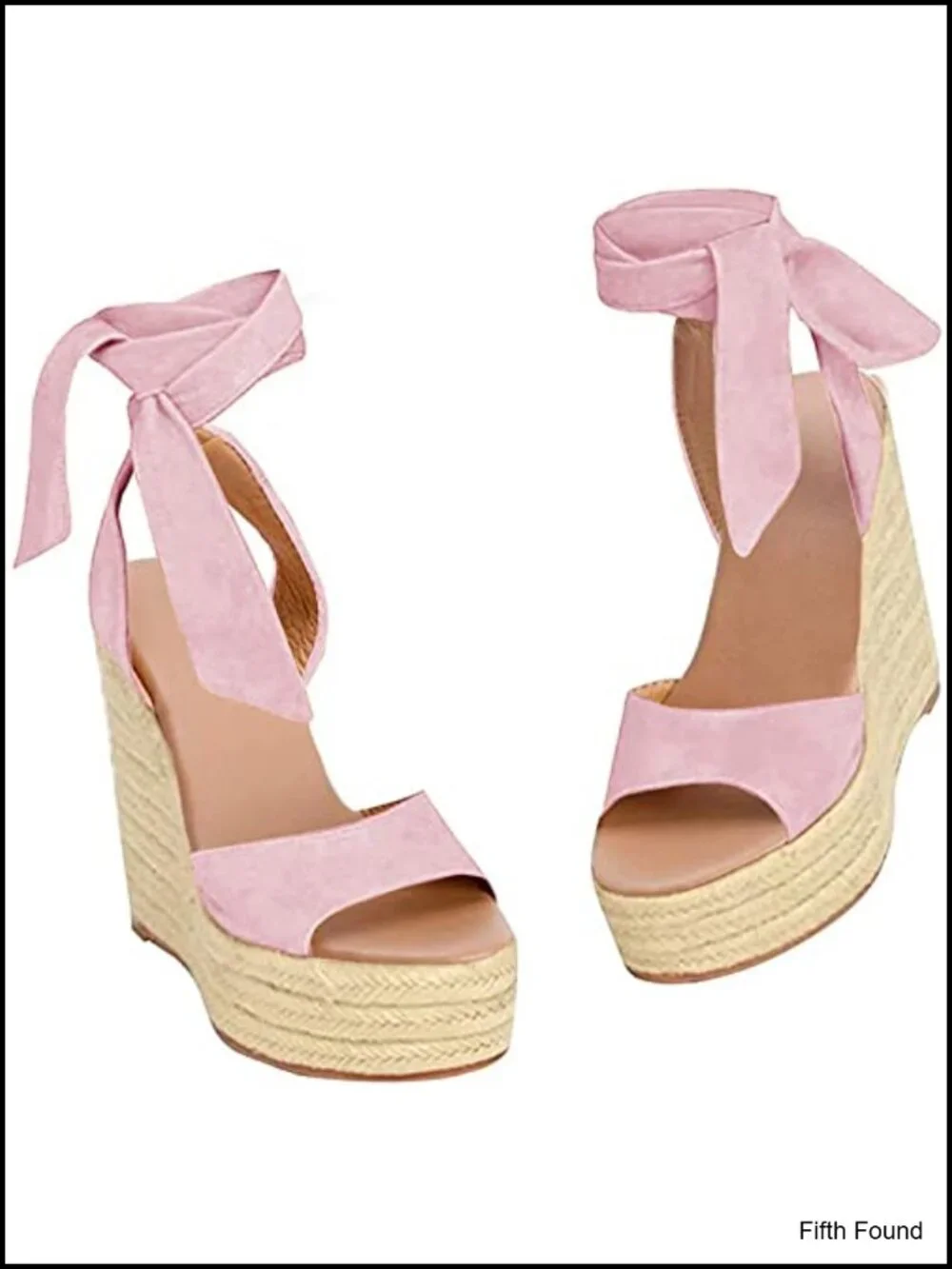 Platform Espadrille Wedges Open Toe High Heel Sandals Ankle Strap